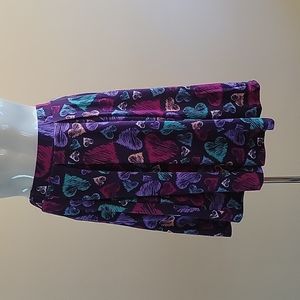 Lularoe Madison Skirt w Multi Color Hearts. Small